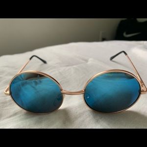 Blue circled glasses